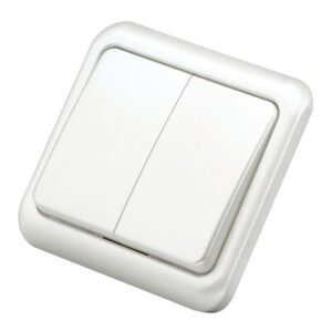 DOBLE Interruptor Empotrable Blanco Duolec 10 a mecanismo empotrar