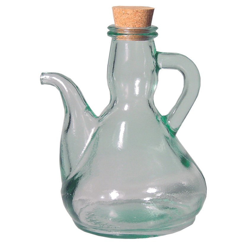 ACEITERA CRISTAL TAPON CORCHO 1/2L.