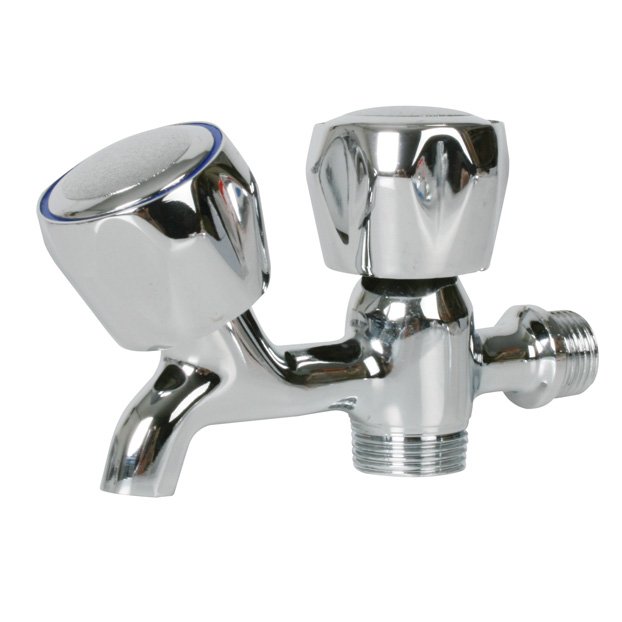 GRIFO Lavadora DOBLE ROSCA 1/2" válvula agua