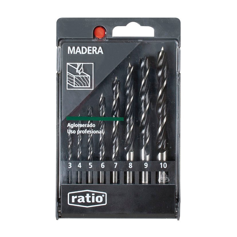 Brocas para Madera Juego 8 RATIO 10 Mm Ref. 1588H8