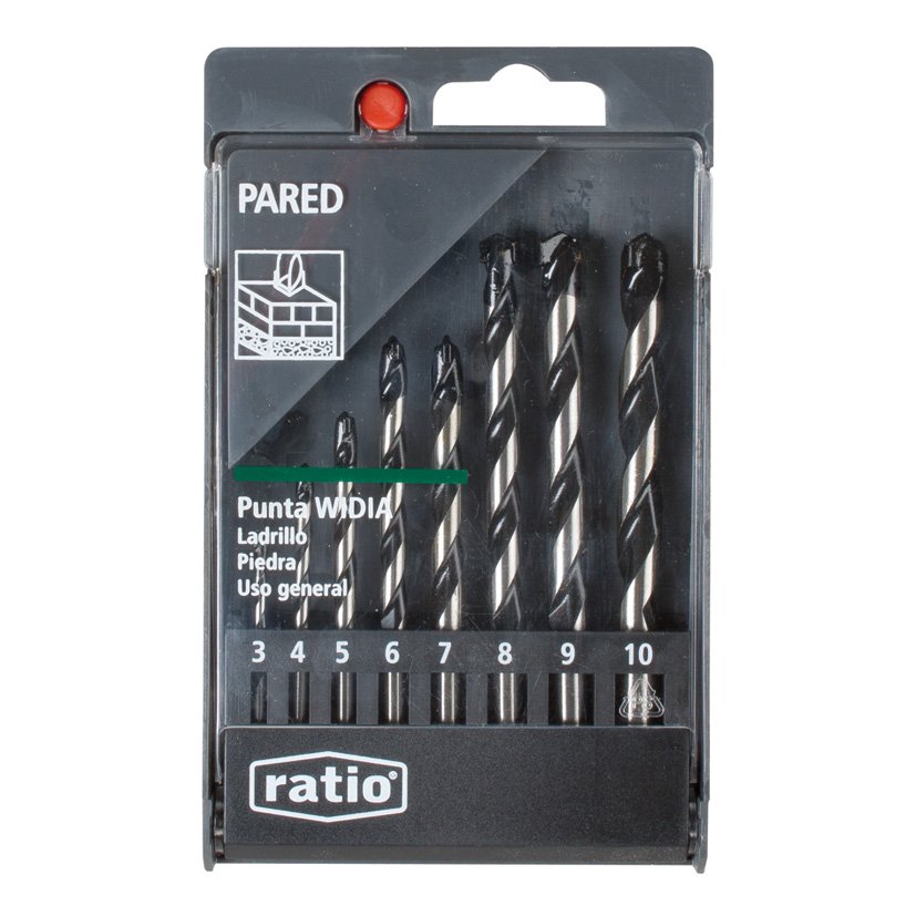 Brocas para PARED Juego 8 RATIO 10 Mm