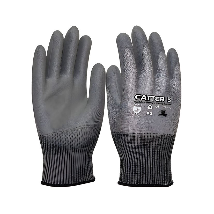 GUANTE ANTICORTE POLIESTER CON PU. T/8