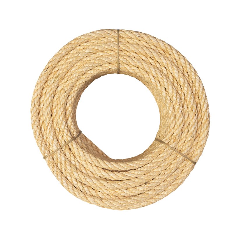 Cuerda SISAL 4 CABOS Ø 8 MM ROLLO 100 M EHS 8 MM hilo