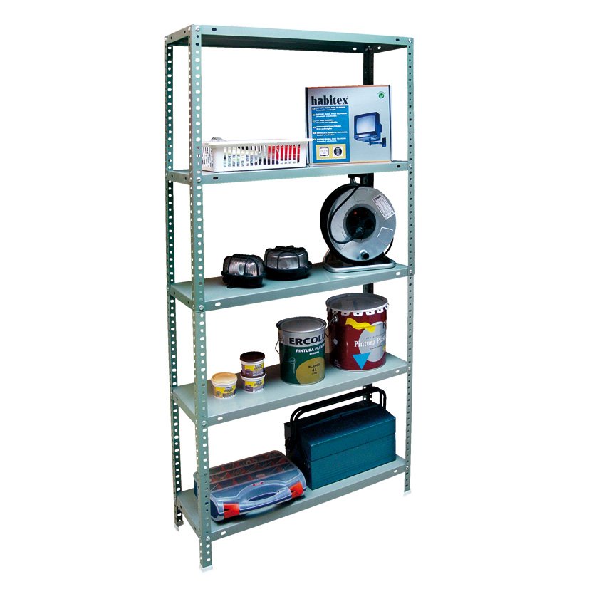 Estanteria 5 Bandejas ECON GRIS Habitex 90X30X180 Cm estantería