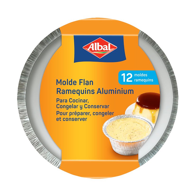 MOLDE ALUM.FLAN 75 CC. 12 UNIDADES
