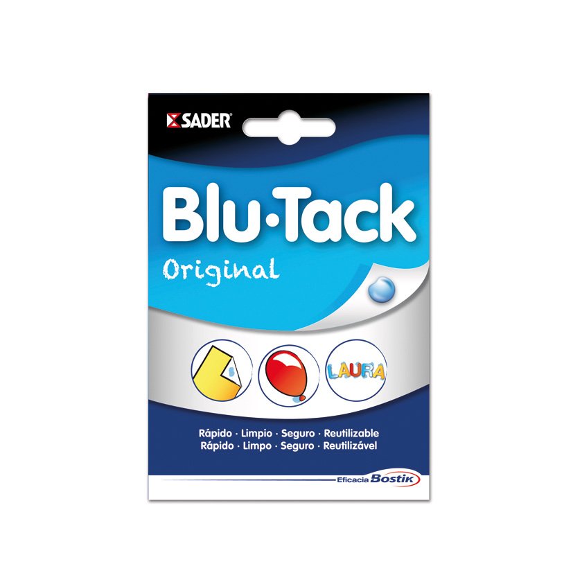 Masilla Blutack Original AZUL 57 GR Blu-tack Blu Tack material oficina