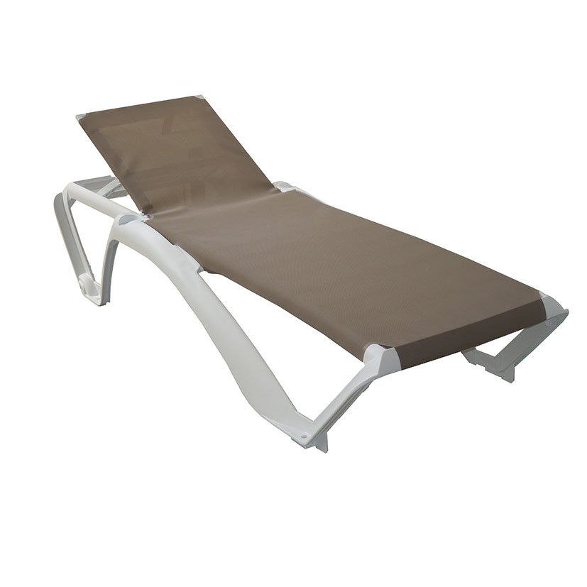 Tumbona ACQUA 73X 190X35 Blanca/arena Resol 73X190X35 mueble resina