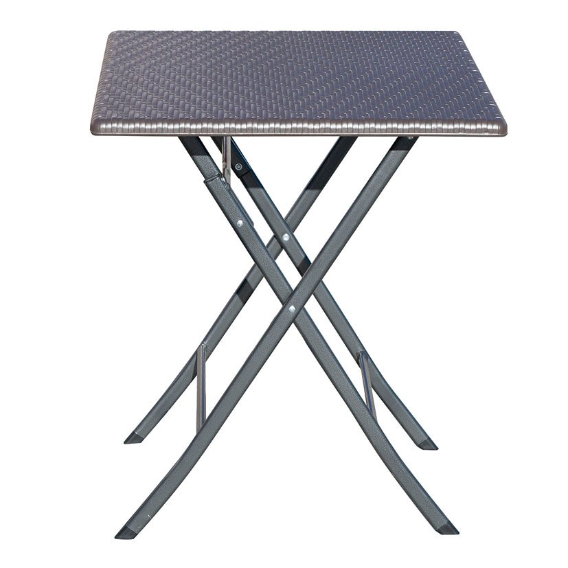 MESA Poliet RATAN PLEG 61,5X61,5X73 CM mobiliario camping