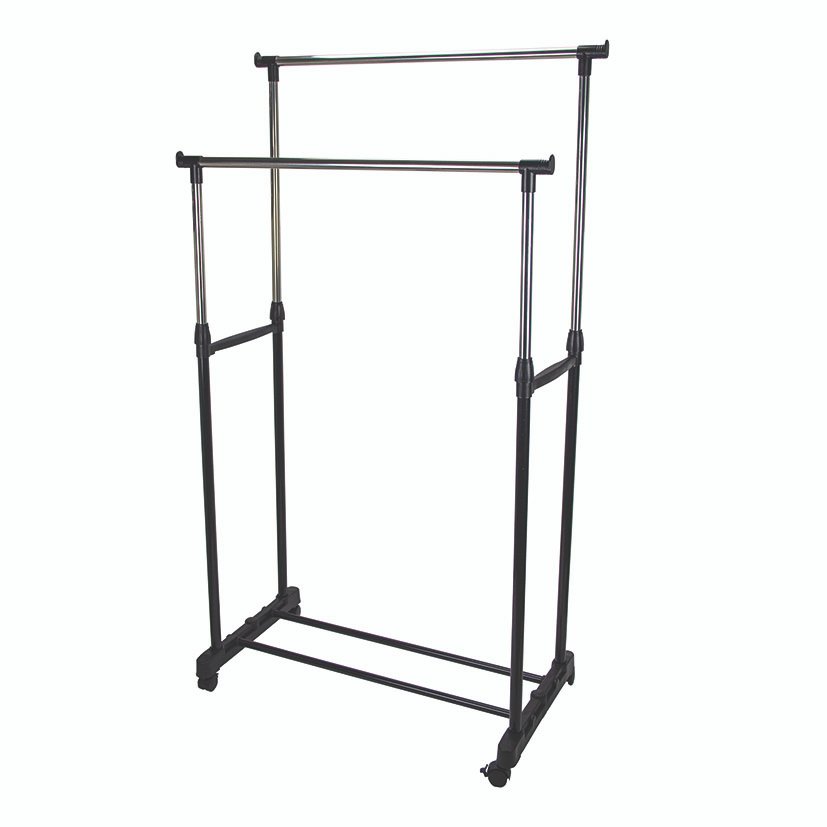 PERCHERO DOBLE BARRA 43X80XH.90a160 CM.