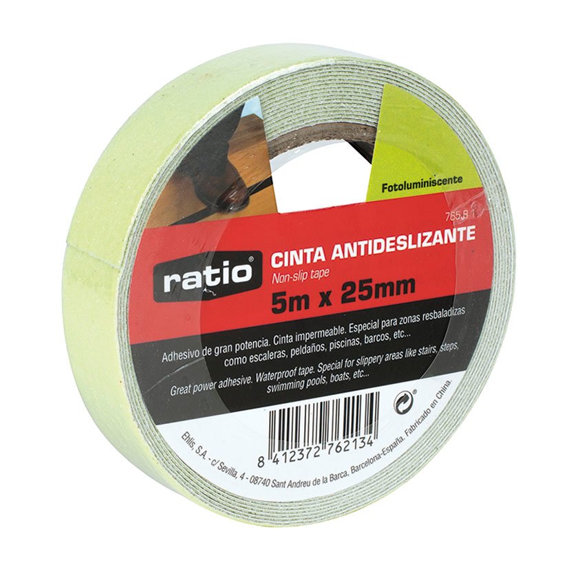 CINTA ANTIDESLIZ. 25MMX5M.FOTOLUM. RATIO