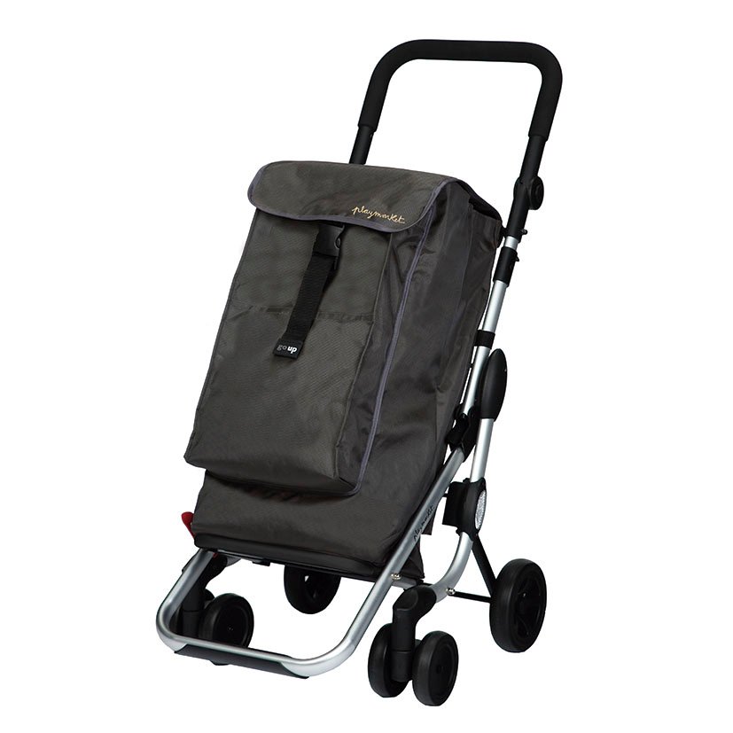 CARRO Compra Plegable GO UP PROMO GRIS Playmarket bolsa