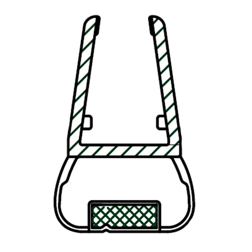 PERFIL 2 METROS MAGNÉTICO 180º 6/8MM .