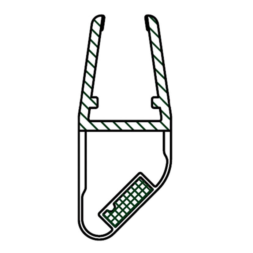 PERFIL 2 METROS MAGNÉTICO 45º S/N 6/8MM