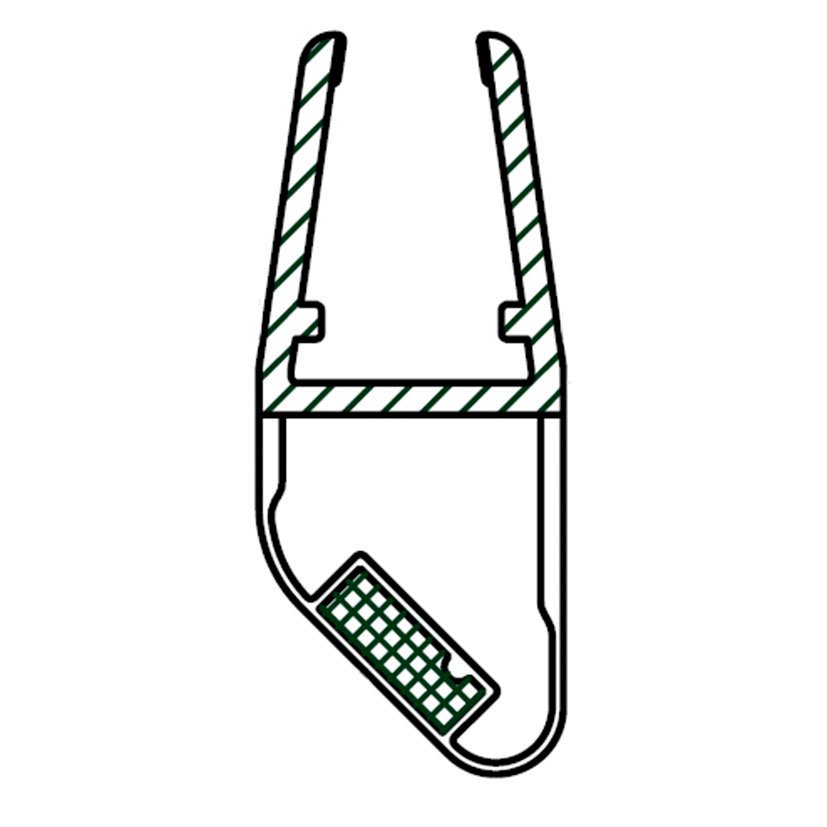 PERFIL 2 METROS MAGNÉTICO 45º N/S 6/8MM