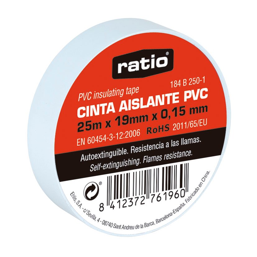 CINTA AISLANTE 19X25M BLANCA  0,15MM