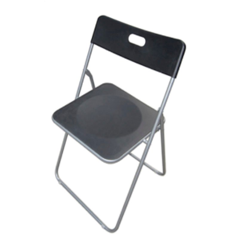 SILLA Plegable Pp/metal NEGRO 46X43X80 Cm auxiliar