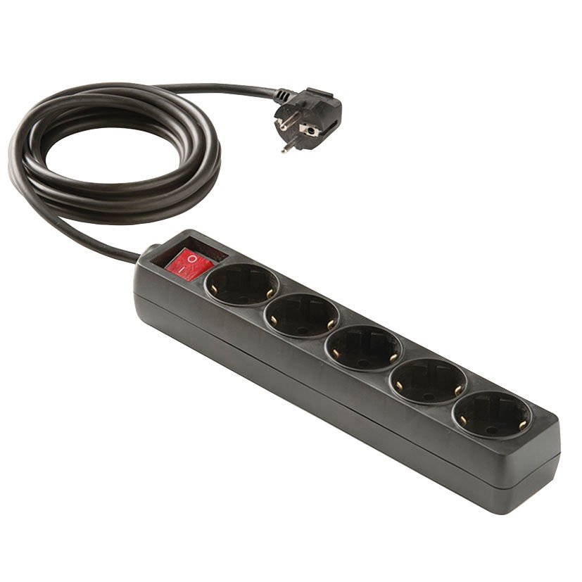 BASE MULTIPLE C/INTER. 5 TOMAS 1,5 M NEG