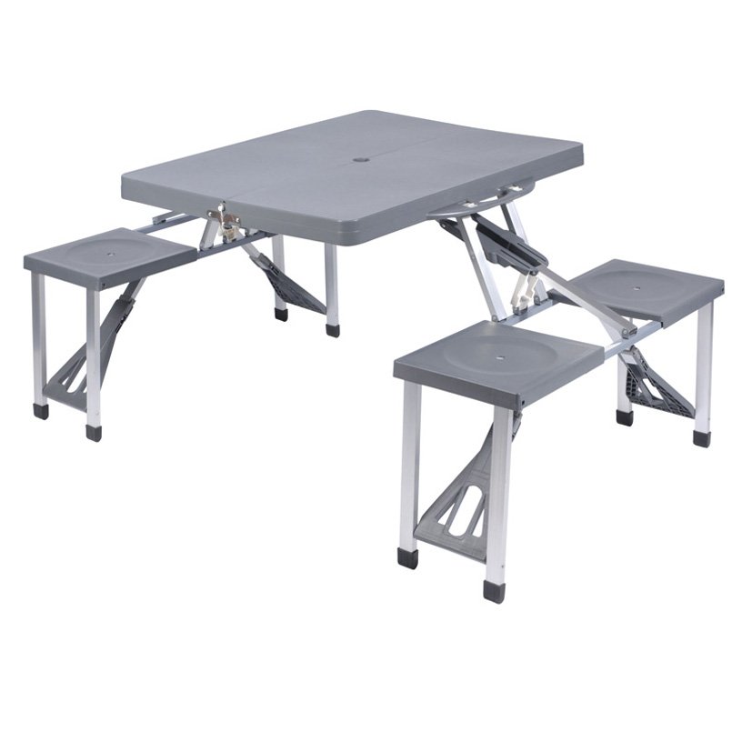 MESA Picnic Bancos Integrados 85X64 mobiliario camping