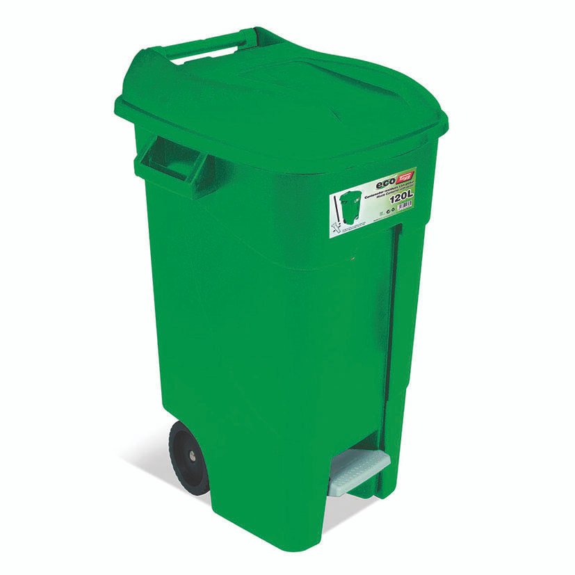 CONTENEDOR C/PEDAL 120 LTS. VERDE TAYG