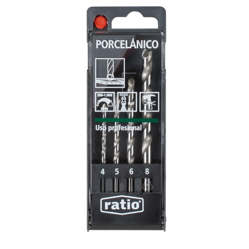Brocas para Porcelanico Juego 4 RATIO 8 Mm