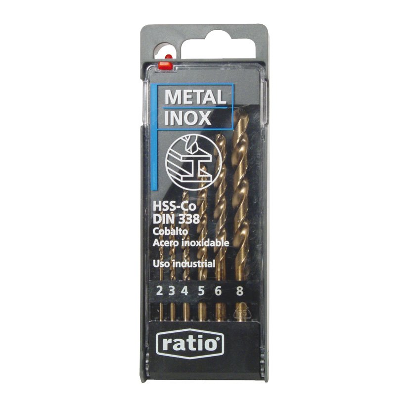 Brocas para METAL Hss-co Juego 6 RATIO 8 Mm