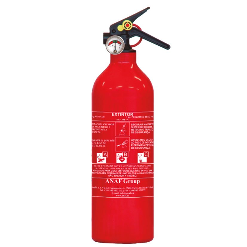 Extintor 1 KG POLVO GAS Homologado Anaf