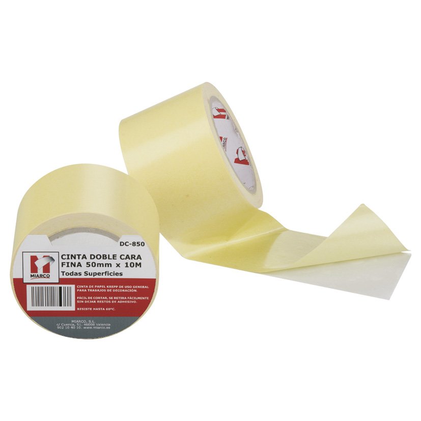 CINTA DOBLE CARA para Moquetas 10M X 50 MM Miarco 50 MM adhesiva
