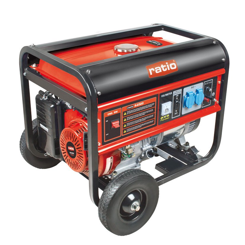 GRUPO Electrogeno Gasolina RG6500 5,5 KVA RATIO 82 Kg generador depósito 25 L