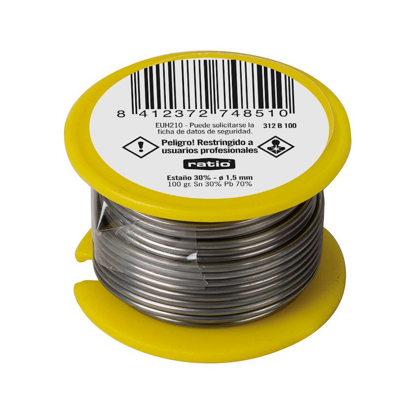 Estaño 30% 1,5 MM 100 GR RATIO 1,5 MM 100GR consumibl soldadura