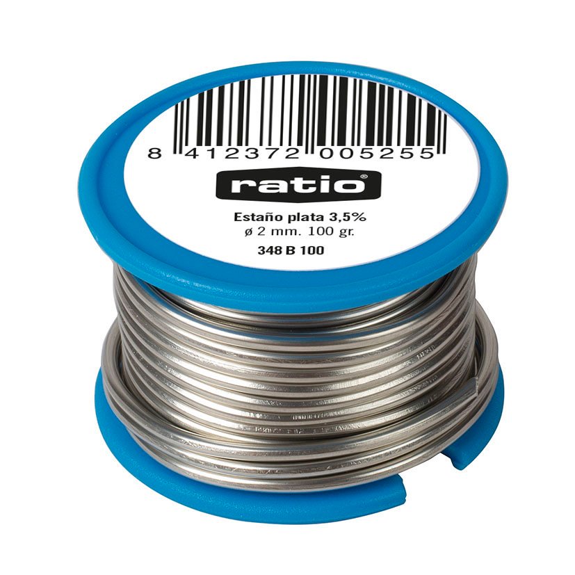 Estaño PLATA 3,5% 2 MM 100 GR RATIO 2 MM 100GR consumibl soldadura
