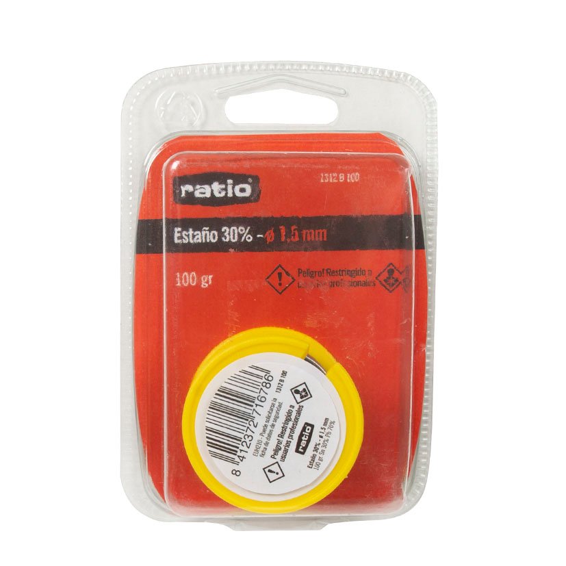 Estaño BOB 30% 1,5 MM 100 GR RATIO 1,5 MM consumibl soldadura