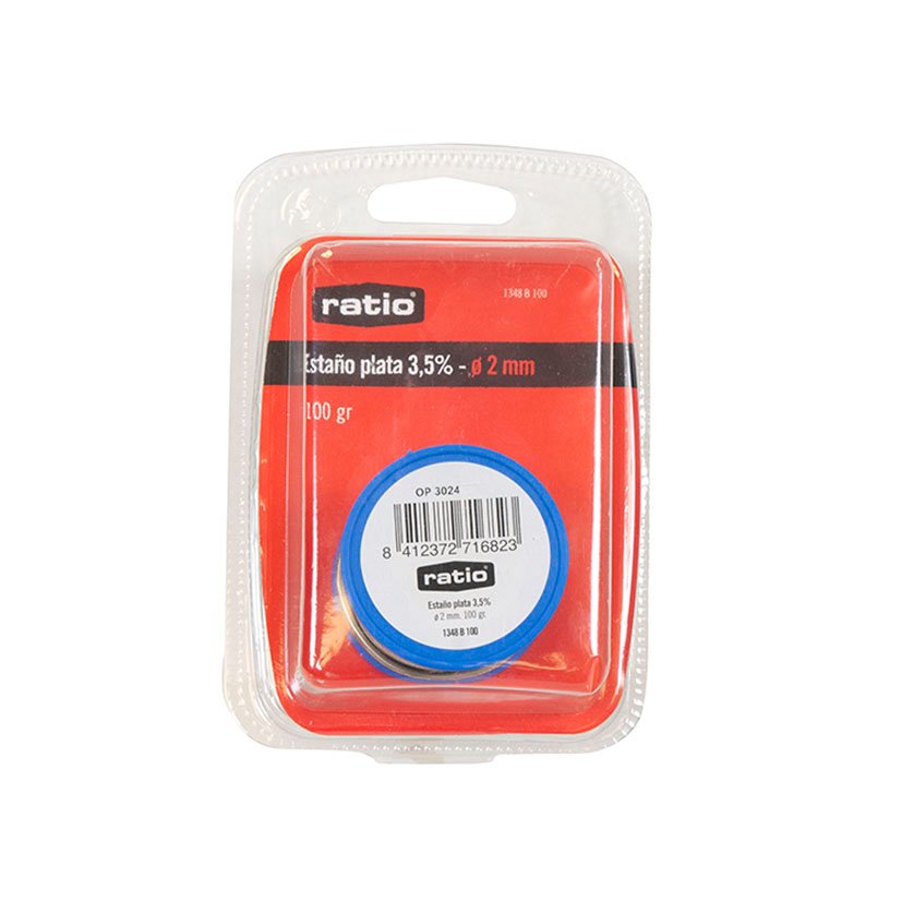 Estaño PLAT 3,5% 2 MM 100 GR RATIO 2 MM 100GR Plata consumibl soldadura