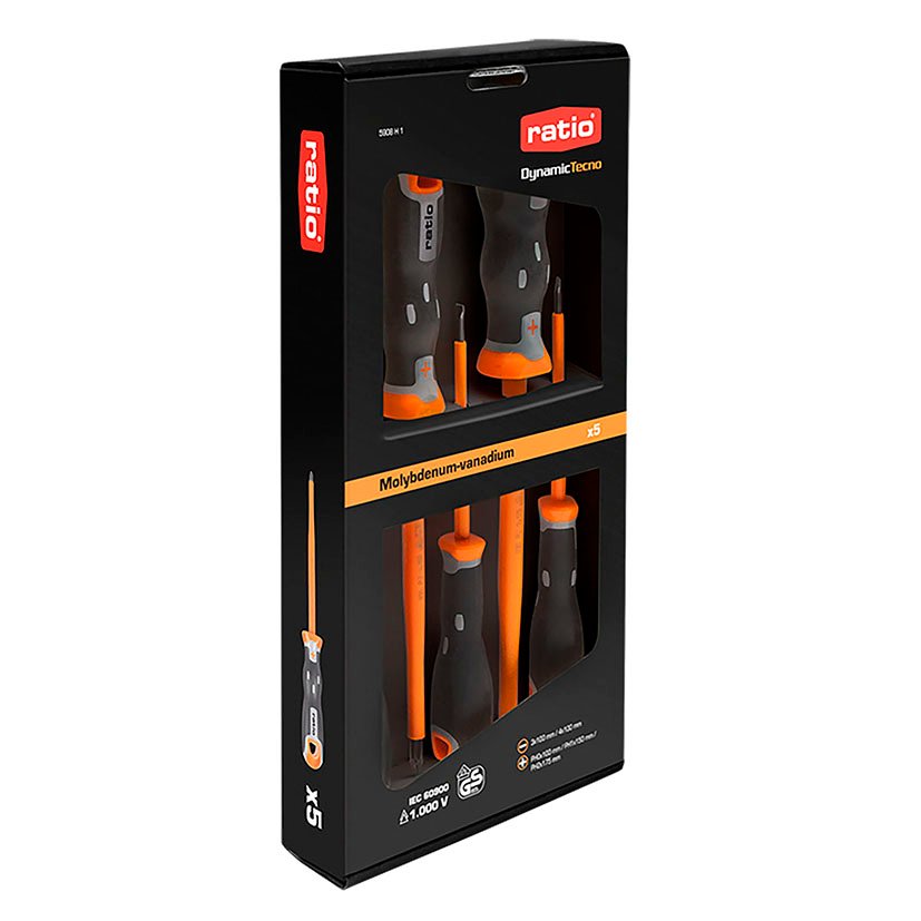 Destorn Juego 5 PZ Aislados VDE RATIO PRO RATIO Proseries 3X100 Mm 4X100 Mm destornillador