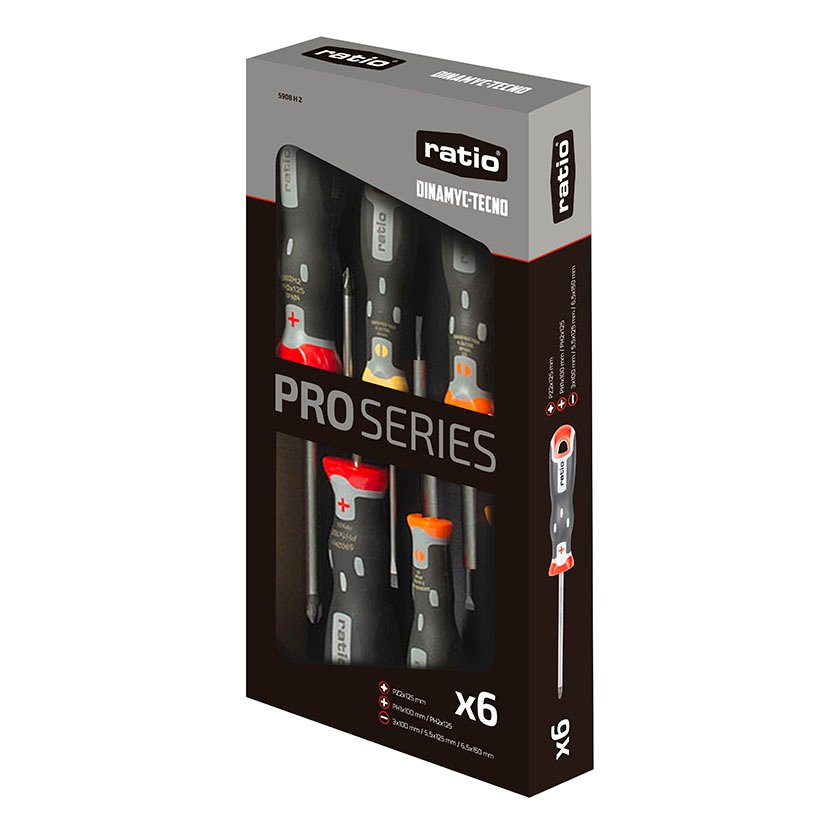 Destorn JUEGO 6 Piezas RATIO PRO Series RATIO Proseries 5X125 Mm 5X150 Mm destornillador
