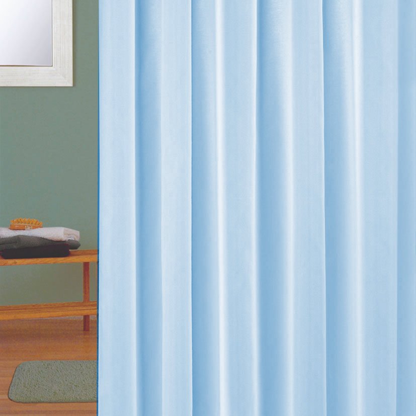 Cortina Baño Poliester 180X200 CM AZUL Habitex 180X200 CM barra