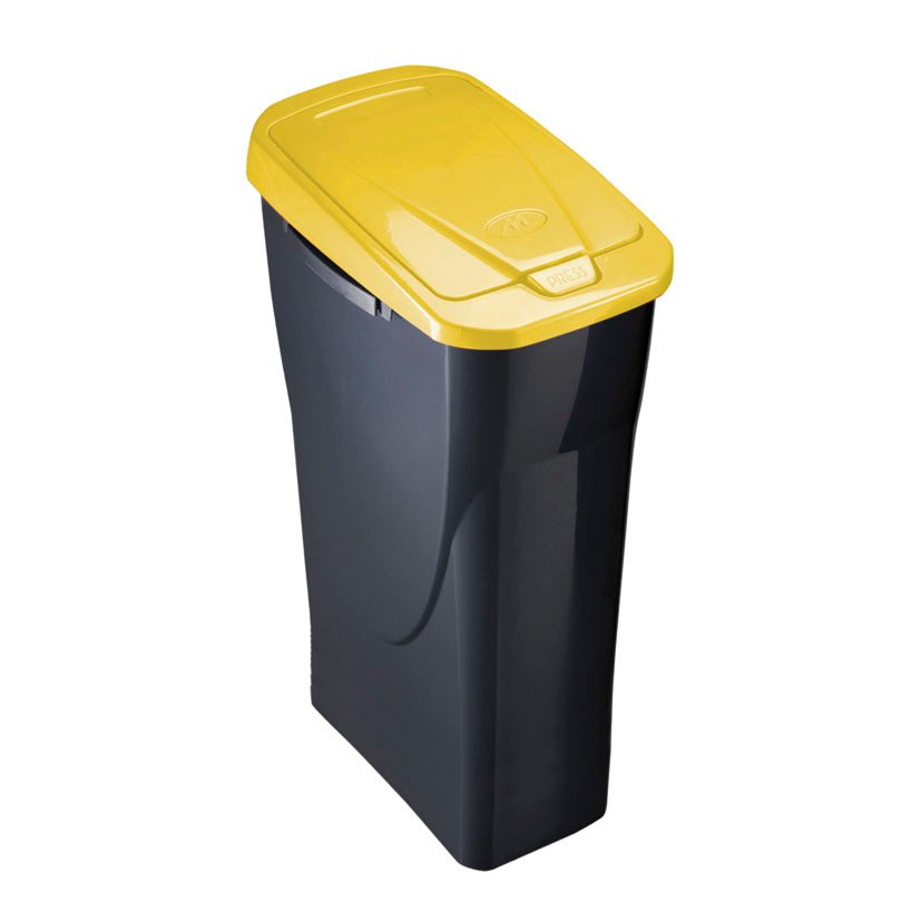 CUBO ECOBIN 25L. CON TAPA AMARILLA