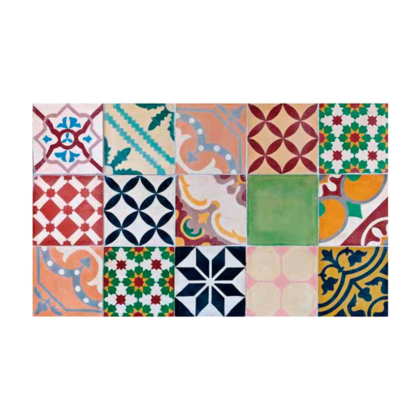 Alfombra CROMA Mosaico COLOR 50X110 Cm suelo