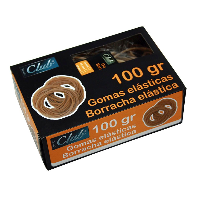 GOMAS Elasticas 100 GR Nº 100 100GR 10 Cm material oficina