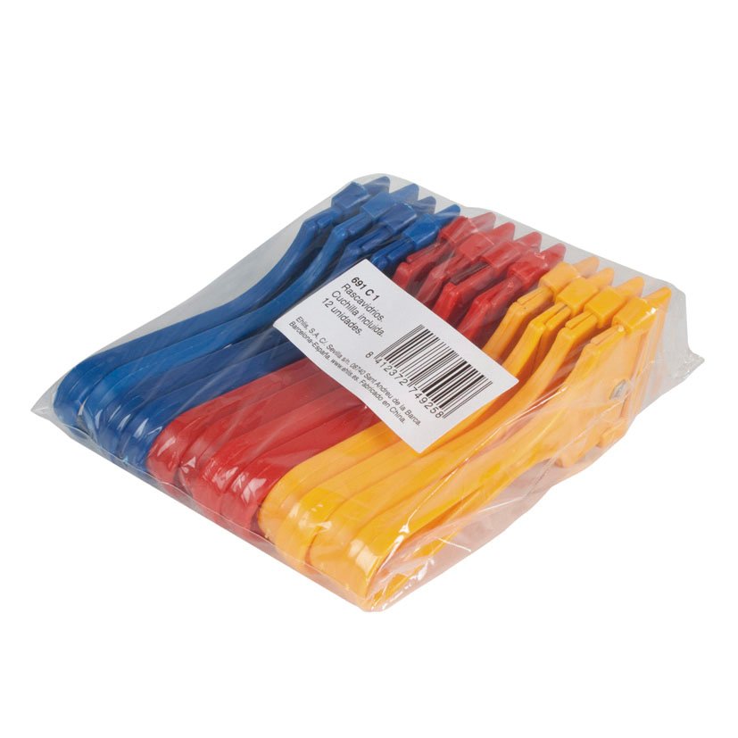 Rascavidrios Plástico C/cuchilla 12 Unid EHS limpieza