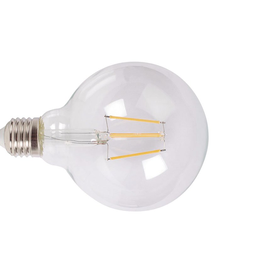 LAMP.LED FILAM.GLOBO G95  6W 2700K TRANS