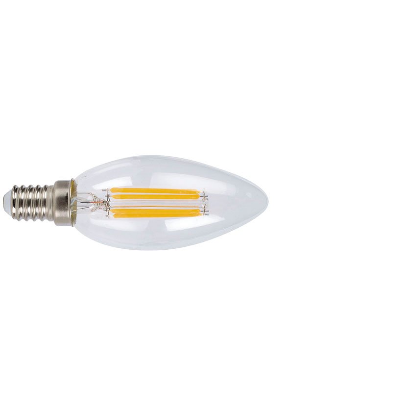 LAMP.LED FILAM.VELA  E14 4W 6400K TRANSP