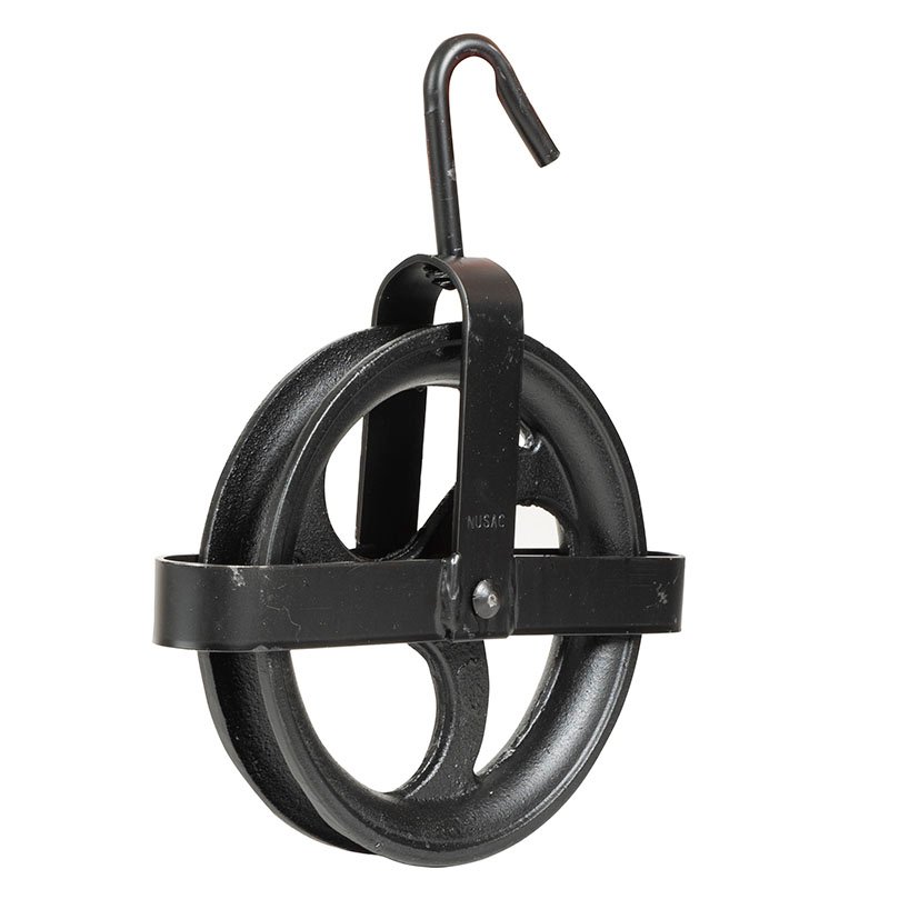 POLEA POZO Hº FDO C/guarda 200 MM cuerda