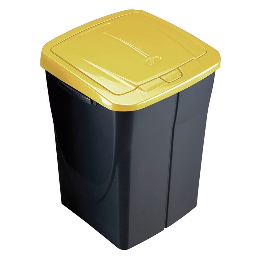 CUBO ECOBIN 45L. CON TAPA AMARILLA