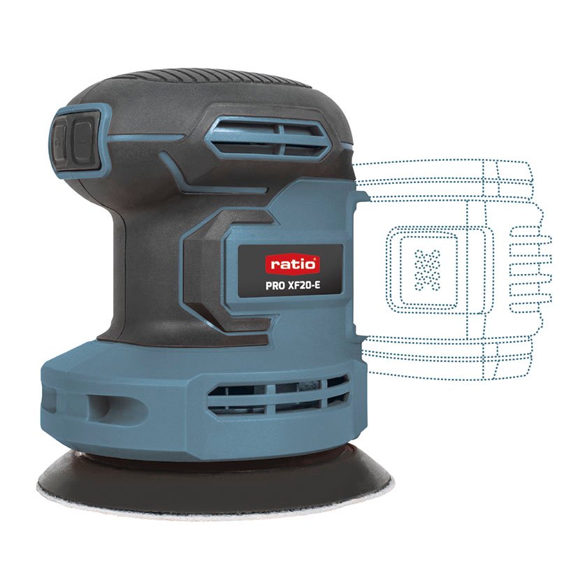 LIJADORA EXCENT.PRO XF20-E 20V S/BATERIA