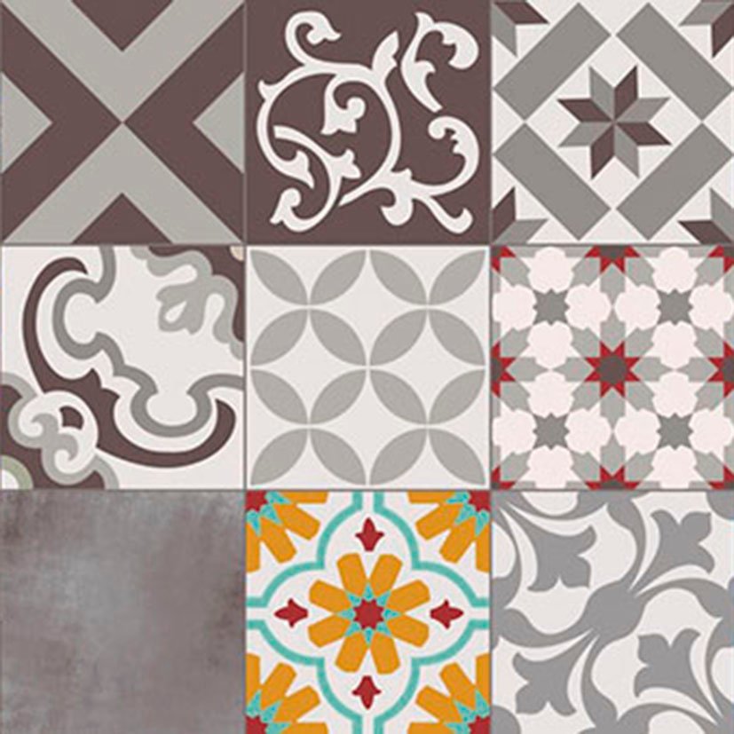 Alfombra CROMA PATCH Gris-ambar 50X110 Cm suelo