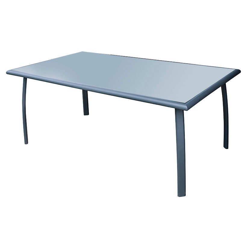 MESA Aluminio 180X 100X73 CM Antracita 180X100X73 CM mueble metal