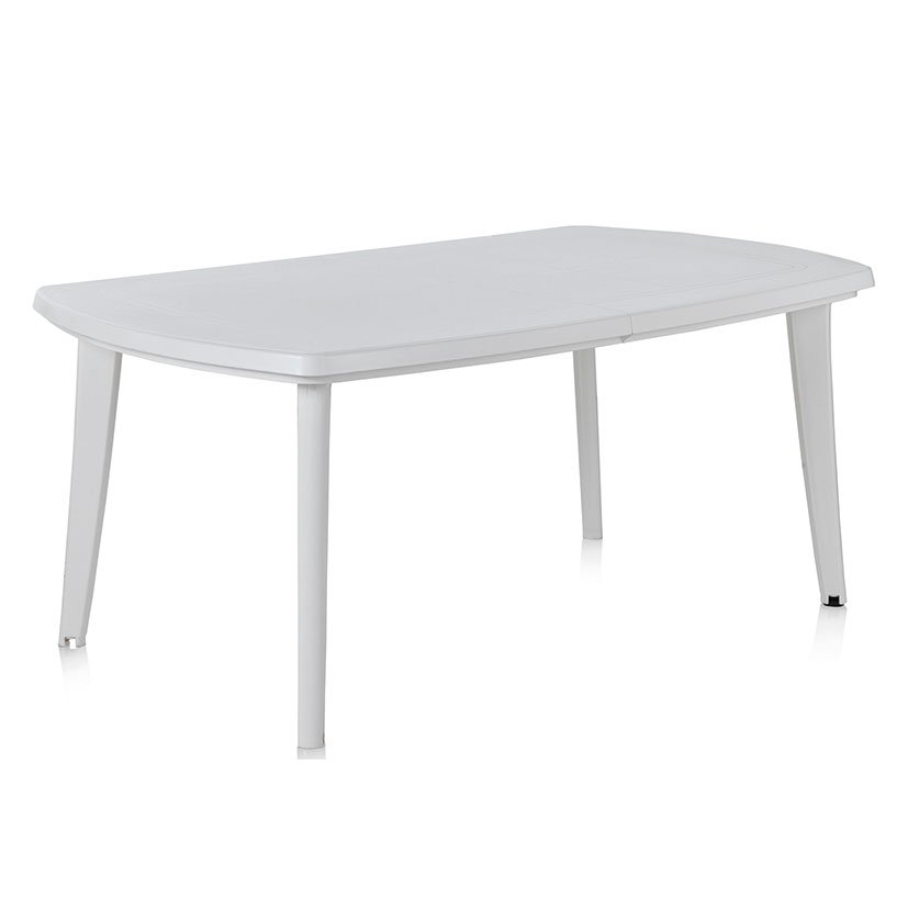 MESA Atlantic 170/225 X100 XH 73 CM BLCA Blanca mueble resina