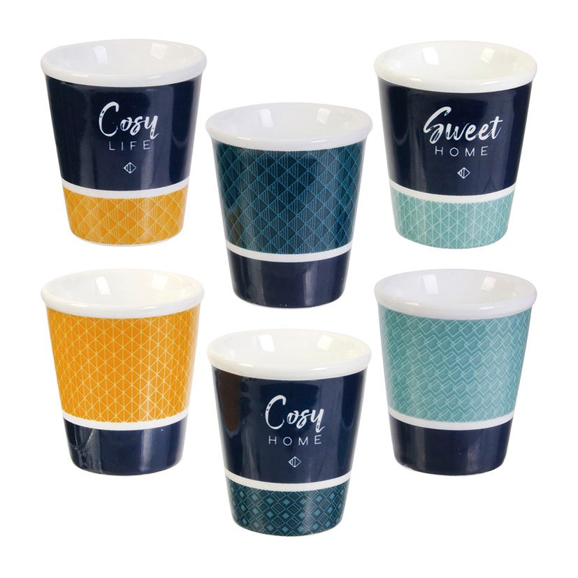 VASOS ESPRESSO. ESTUCHE 6 UNIDADES