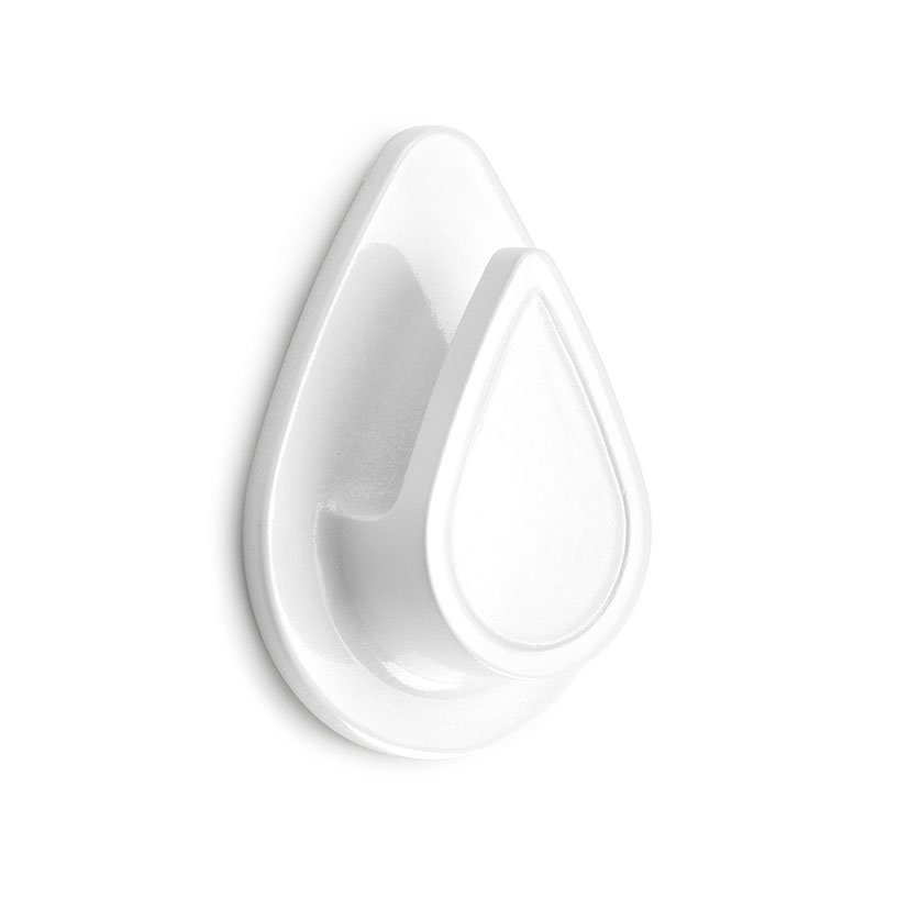 Colgador ADH RES AGUA GOT 1U BLCO Blanco gancho adhesivo