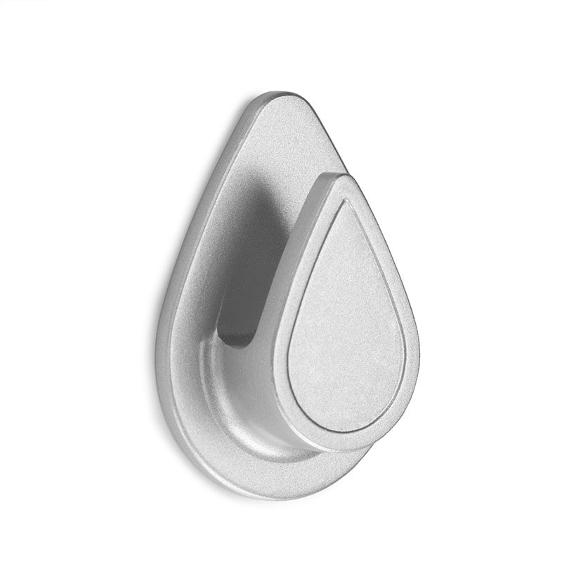 Colgador ADH RES AGUA GOTA 1U CROMO Mate gancho adhesivo